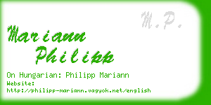 mariann philipp business card